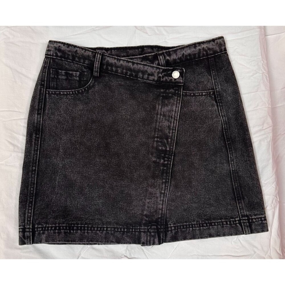 Gilli Black Denim Mini Skirt Size L